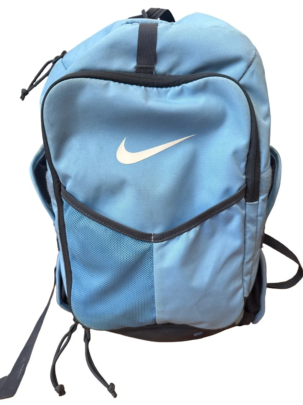 Nike Baby Blue/Navy Blue Baseball BackPack Bat & Helmet Bag Swoosh Logo